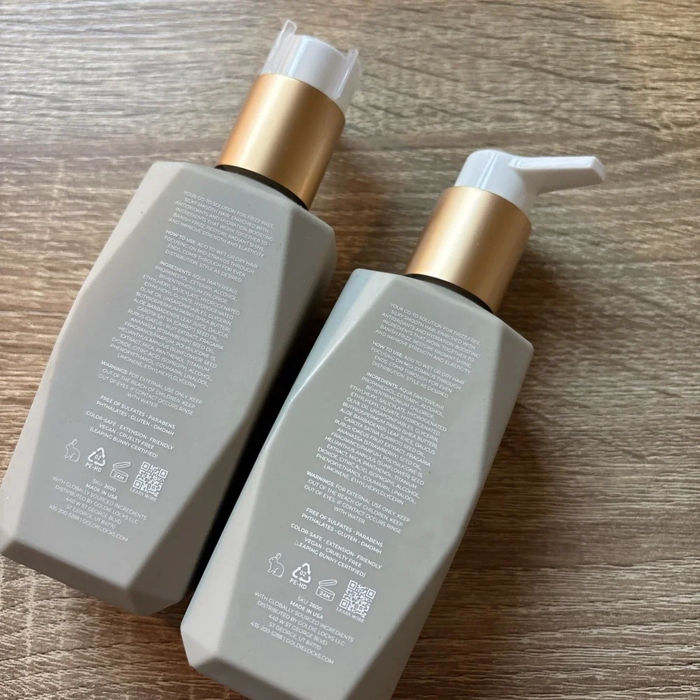 LOT OF 2 Goldie Locks Smoothing Cream Frizz Control Hair Treatment 5.1 fl oz